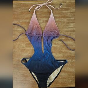 Victoria's Secret Ombre One Piece Swimsuit - Purple and Blue